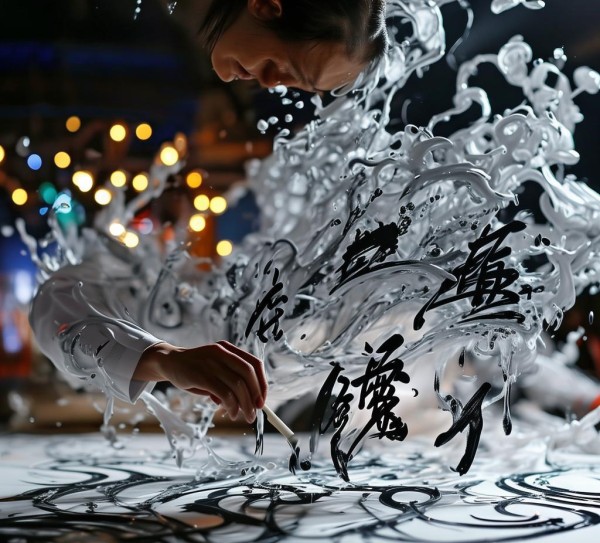 墨舞千字，欧楷书法的动态视觉盛宴,墨舞千字，欧楷书法的动态视觉盛宴,艺术,第1张