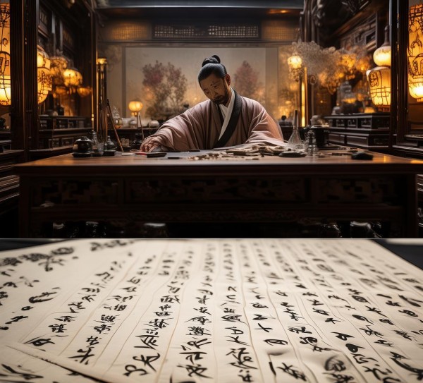 墨香清韵，清代书法家生活画卷与墨宝交融之美