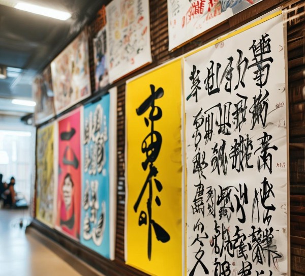 青春足迹，大学生活指南书法作品展集锦
