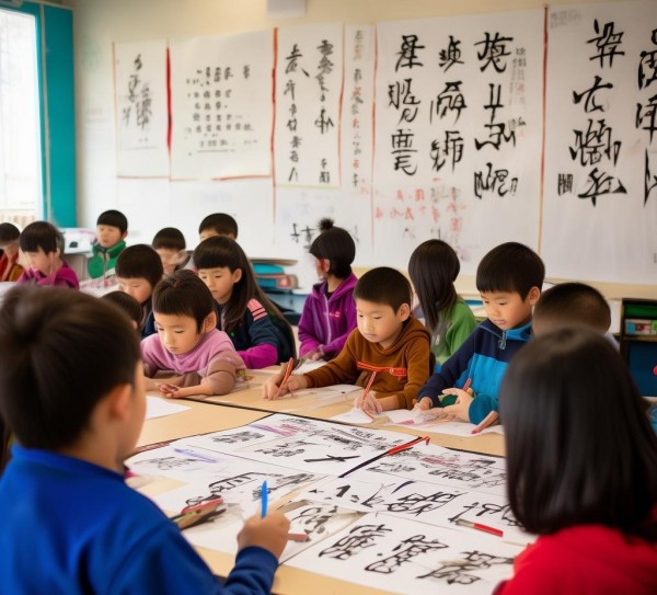 书法艺术融入校园安全教育，四年级课堂体验趣味安全知识