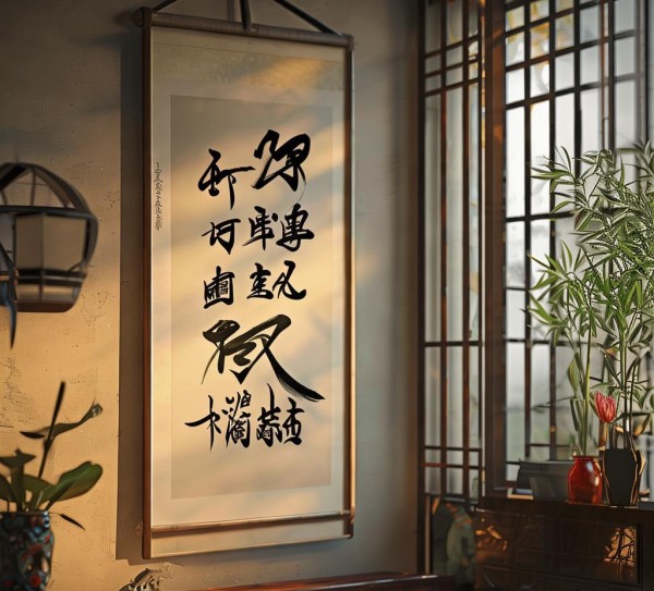 四字书法，浓情生活哲学探微