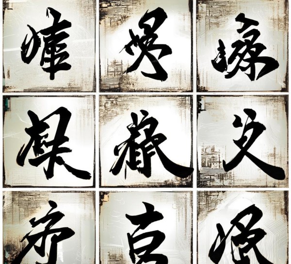 九宫格书法动态图，传统艺术与现代科技的交融之美